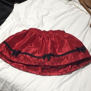 Gymboree 2t red skirt black bow detail nwot